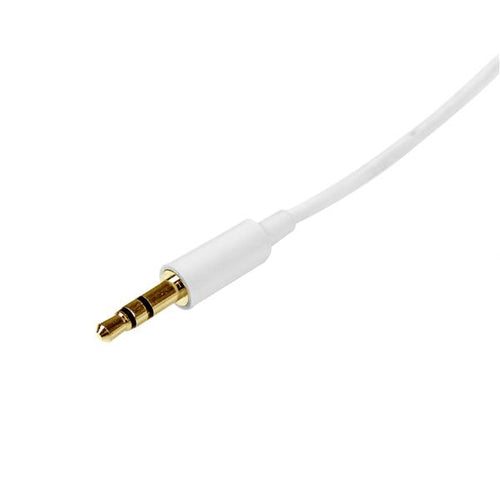 StarTech.com 2m White Slim 3.5mm Stereo Audio Cable - Male to Male StarTech.com 2m White Slim 3.5mm Stereo Audio Cable - Male to Male